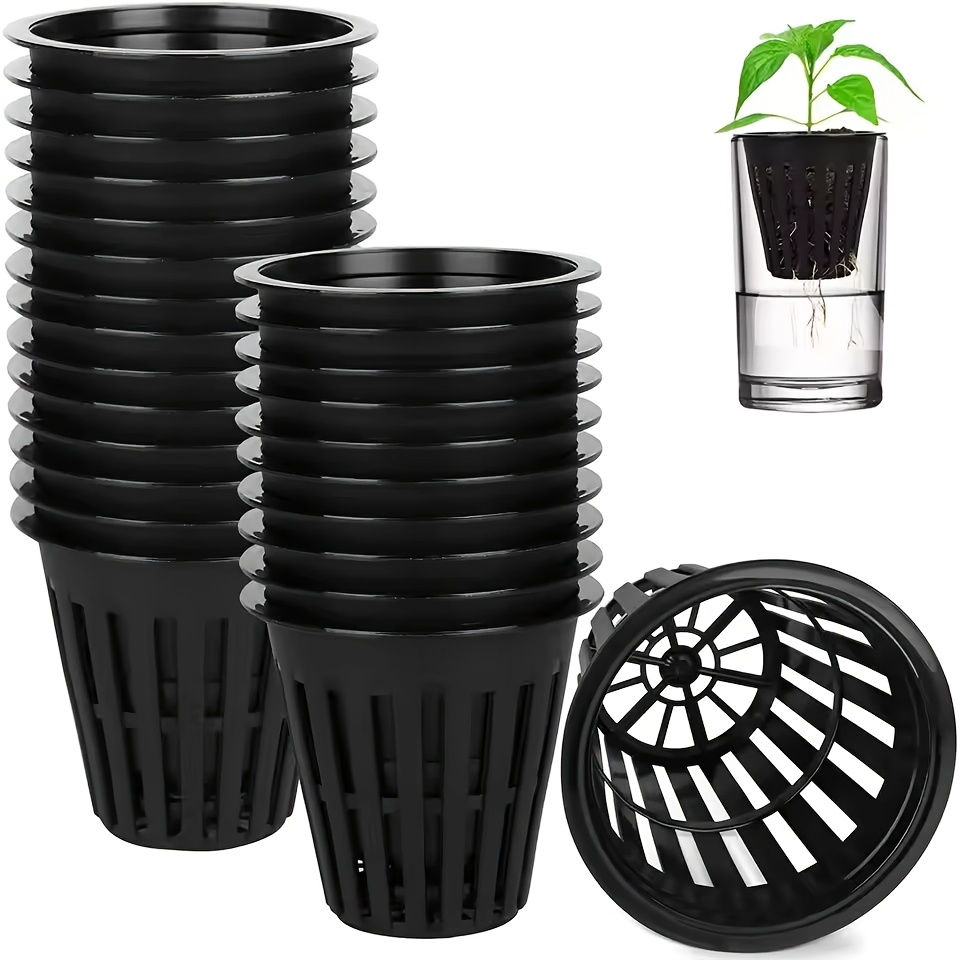 Net Pot 3 Inch - 24/48개입 2인치 정원용 슬롯형 메쉬 네트컵,
