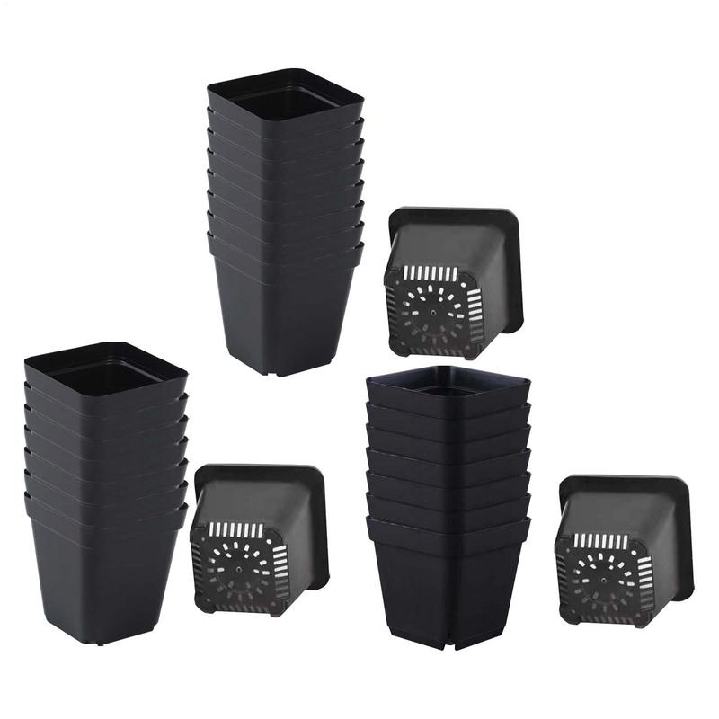 묘목 냄비 50Pcs 광장 식물 씨앗-심기 컵 플라스틱 - Net Pot 3 Inch 리뷰 및 가격